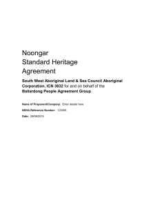 Details of ILUA and Pre-existing Aboriginal Heritage Agreements