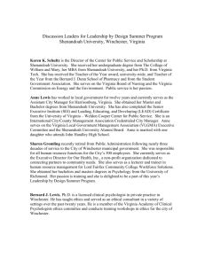 Discussion Leaders - Shenandoah University