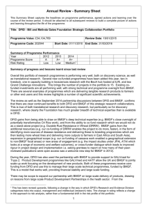 D: VALUE FOR MONEY & FINANCIAL PERFORMANCE (1 page)