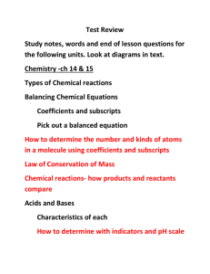 Test Review Study notes, words and end of lesson questions for the