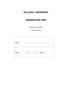 as level chemistry transition test - A