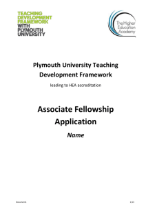 Associate Fellowship Application Form