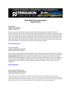 2015-2016 Show Information - Ferguson Center for the Arts