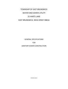 General Specifications for Sanitary Sewer