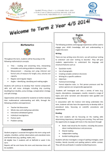 Welcome to Term 2 Year 4/5 2014!
