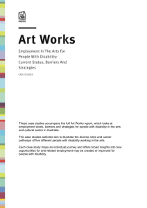 Art Works Case Studies: Employment in the Arts for People
