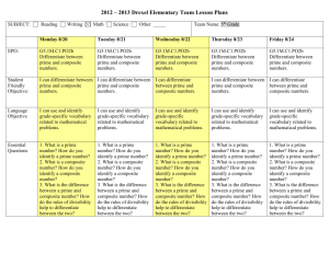 Math Lesson Prime and Composite 2012