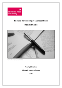 Reference list - Liverpool Hope University