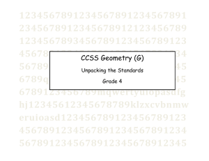 Unpacked Math G Standards