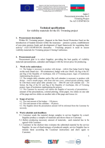 Annex 1: Technical specification on 2 pages.