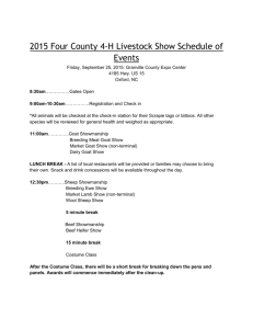 Schedule of Events - Franklin County Farm Fresh