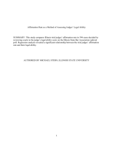 Affirmation Rate as a Method of Assessing Judges` Legal Ability
