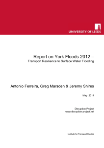 York Flood Report - Disruption Project