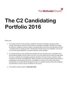 C2 Candidating Portfolio 2016