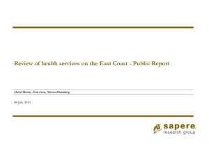 FINAL Review of health services on the East Coast