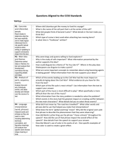 Questions Aligned to the CCSS Standards, Examples (doc)