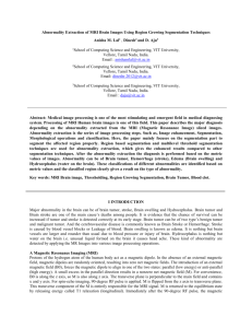 Abnormality Extraction of MRI Brain Images Using Region Growing