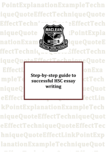 Step-by-step guide to successful HSC essay writing