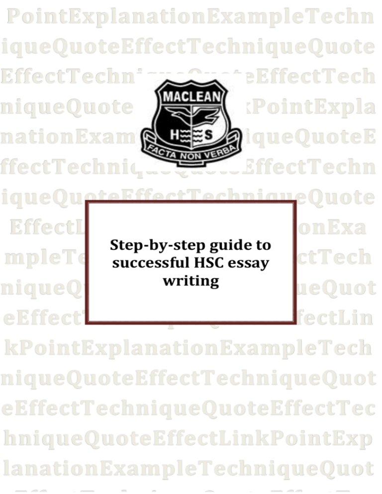 hsc essay writing guide