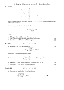 C3 - Chapter 4 Numerical Methods - Exam Questions