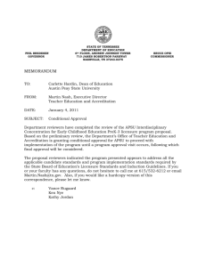 State Program Approval - Austin Peay State University
