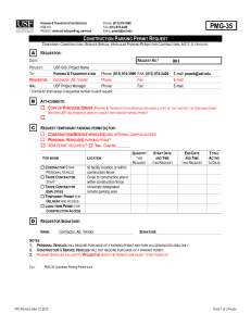 PMG-35 Contractor Parking Permit Request