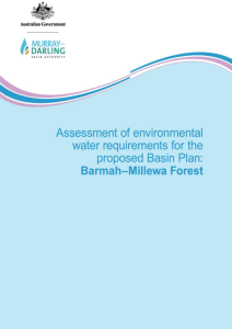 Assessment of environmental water requirements for the proposed
