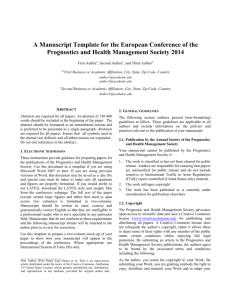 A Manuscript Template for the European Conference