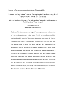 Understanding MOOCs as an Emerging Online Learning Tool