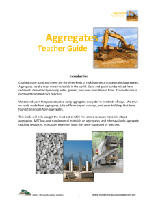 the Aggregates Teacher Guide - Minerals Education Coalition