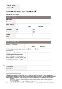 EXAMPLE Wind STC Assignment Form