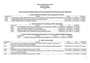 High Commission of India Kuala Lumpur Education Wing ***** List