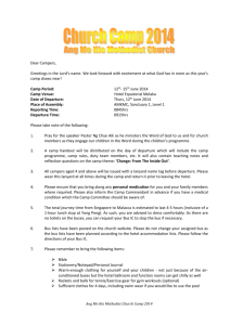 Briefing Notes for AMKMC Church Camp 2005