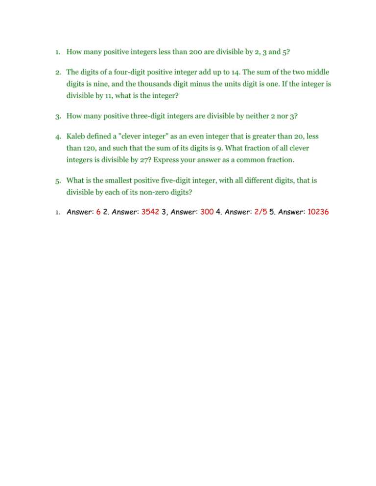 Divisibility Word Problems