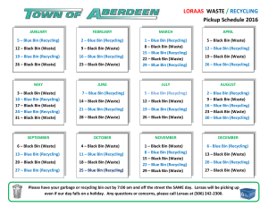 view our 2016 recycling/waste pickup schedule here