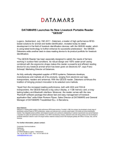 08.09.11_Datamars launches its new livestock portable reader GES3S