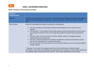 Annex 3 – DRAFT Scholarly Communications plan 20140415