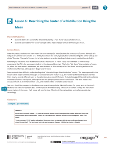 Grade 6 Mathematics Module 6, Topic B, Lesson 6