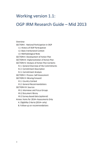 IRM research guide 1.1 - Open Government Partnership