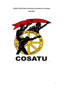 COSATU Draft Policy Discussion Document on Fracking(1)