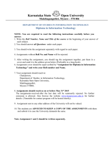DIT Assignments Questions - Karnataka State Open University