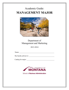 Management Handbook - School of Business Administration