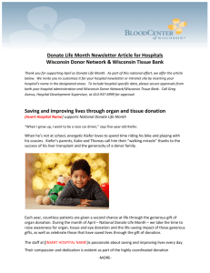 Donate Life Newsletter Article Hospital Use