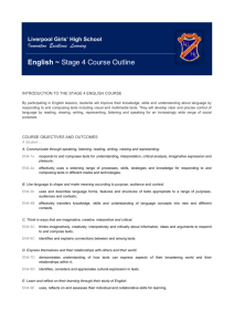 Stage 4 Course Outline - Liverpool Girls` High School