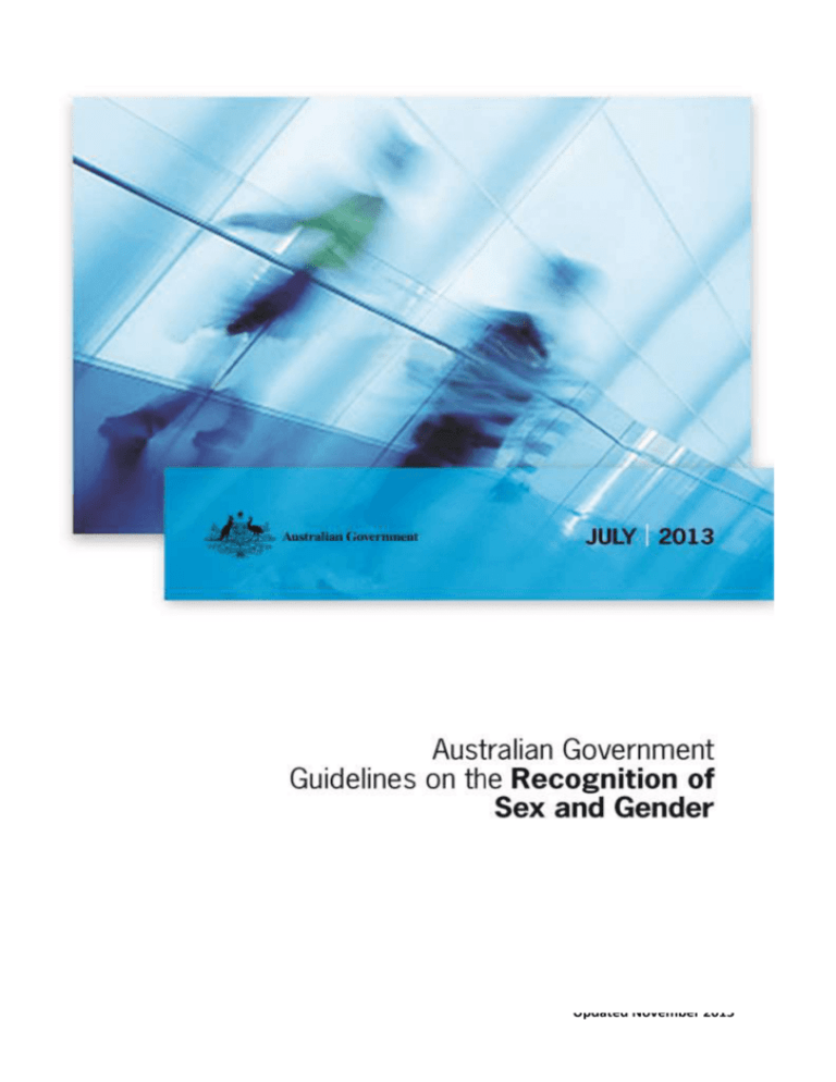 Australian Government Guidelines On The Recognition Of Sex And 0785