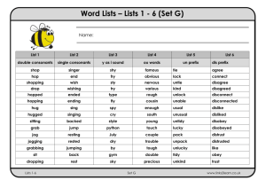 Set-G (Year 3)—36-Lists—word-list-overview