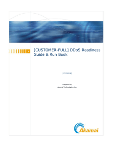 DDoS Readiness Playbook Manuevers
