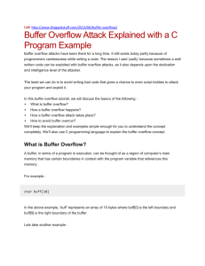 Buffer Overflow Attack Explained with a C Program Example