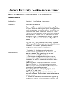 Spcialist I, Classification and Compensation at AU