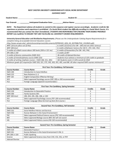BSW Guidance Sheet - West Chester University